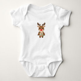 Söt Rudolph med röda näsan renar barn jul T Shirt