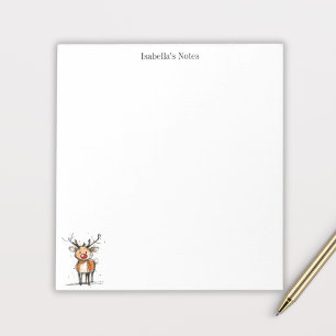 Söt Rudolph ren julillustration Anteckningsblock