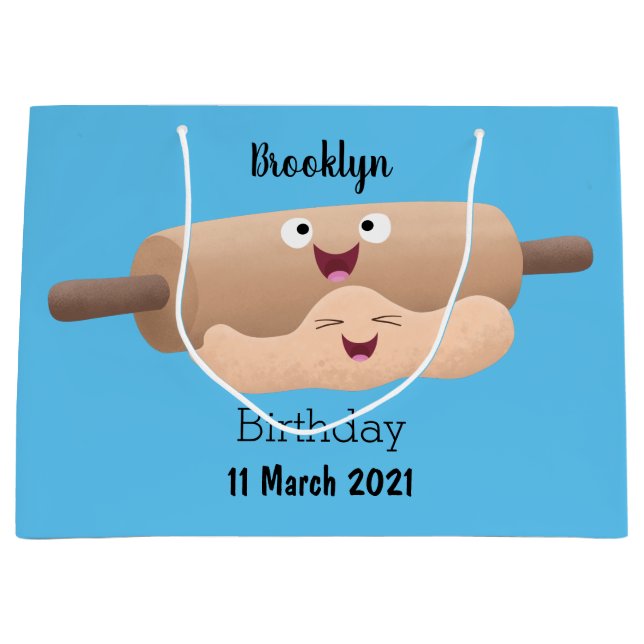 Söt rullningsnål och degbakning tecknad film (Framsidan)