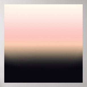 Söt Rusted Black till Rosa Gradient Ombre Poster