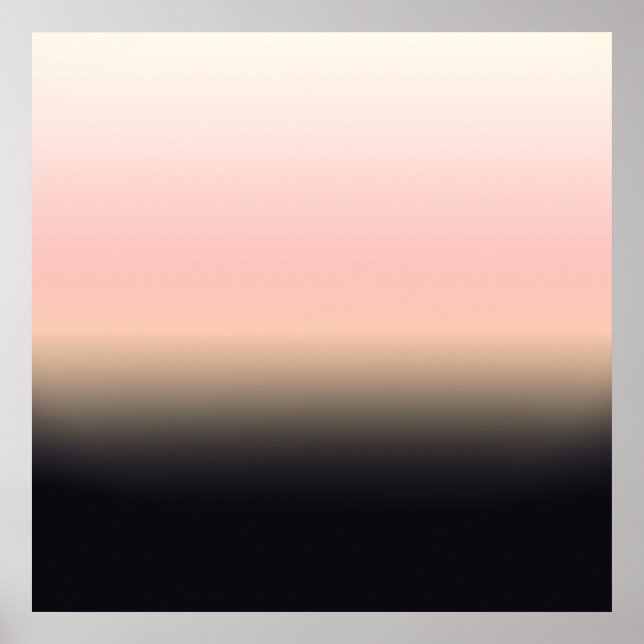 Söt Rusted Black till Rosa Gradient Ombre Poster (Framsidan)
