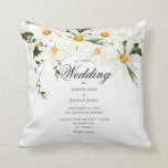 Söt Rustic White Daisys Modern Bröllop Kudde<br><div class="desc">Den här vackra bröllopskudden i färsk Daisy börjar med en vattenfärgad bukett av söta daisy. Det är perfekt för den speciella keepépresenten bröllop. Enkel,  elegant och färsk. Mr. Och mrs Script på motsatt sida. Matchande bröllopsinbjudan finns tillgänglig. 100 % kundtillfredsställelse med "Zazzle"</div>