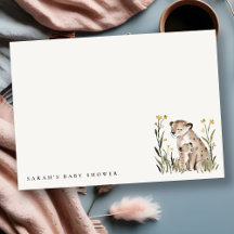 Söt rustik mammor och baby tiger blad Baby Shower