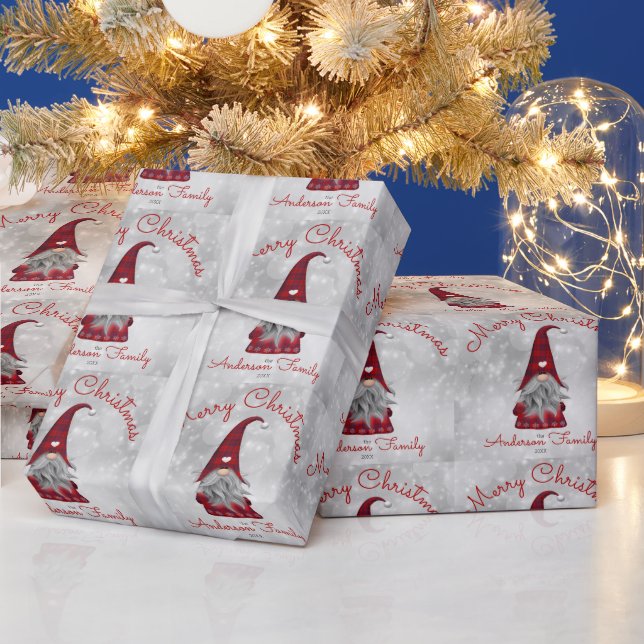 Söt Rustik Personlig God Jul Tomte Presentpapper (Helgdagar)