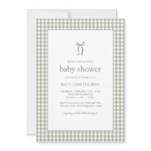 Söt rutig grön slinga Könsneutrala baby shower