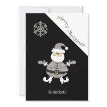 Söt rutig jul-tomte snöflinga