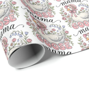 Söt rutig mamma-gås mors dag presentpapper