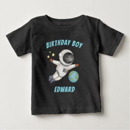 Söt rymd-astronaut födelsedag t-shirt