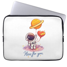 Söt rymdälskande illustration laptop fodral