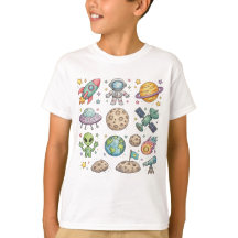 Söt rymdäventyrs t-shirt för barn