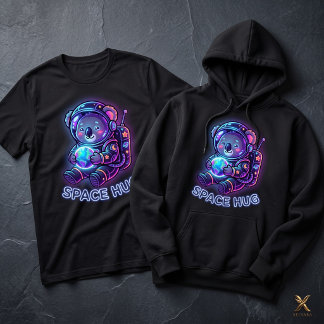 Söt rymdkoala-astronaut i lysande galax t shirt