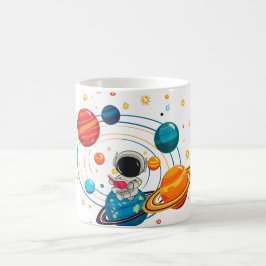 Söt rymdmugg | Kawaii planet kaffemugg