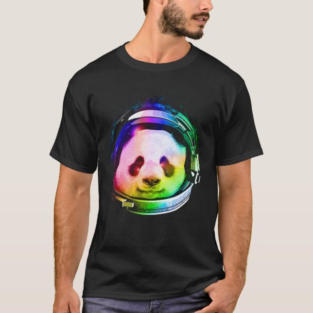 Söt rymdpanda t shirt (Framsida)