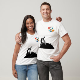 Söt rymdplanet t-shirt
