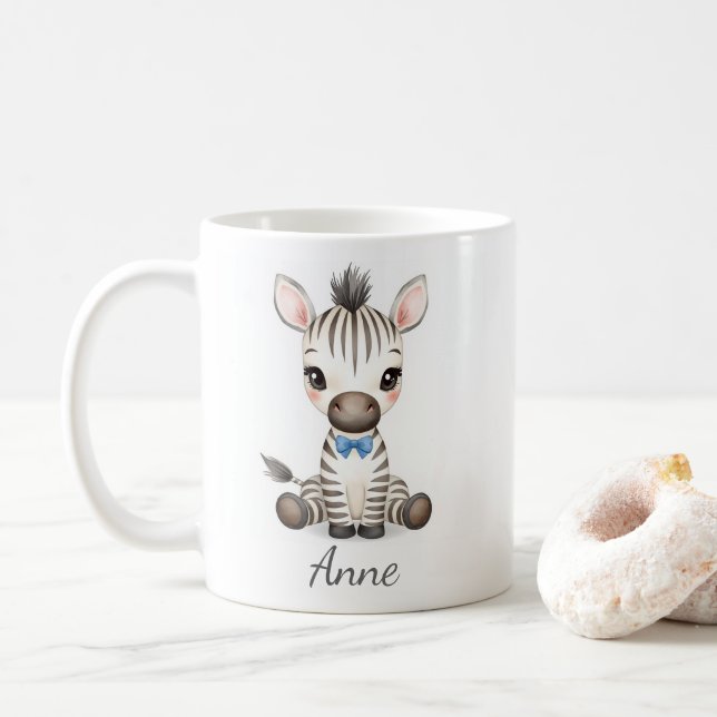 Söt Safari Baby-Zebra Personlig Kaffe Kopp för Bar (Med munk)