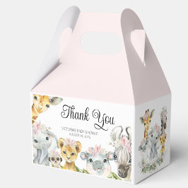 Söt Safari Djur Baby Shower Förmånslåda Presentaskar
