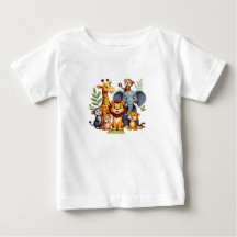 Söt Safari Djur Unga Barn T-Shirt