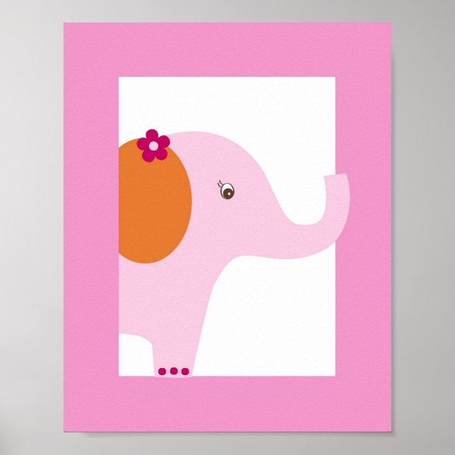 Söt Safari Jungle Animal Nursery Wall Art Skriv ut Poster (Framsidan)