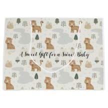 Söt Safari Leopard Mönster Baby Shower Presentpåse