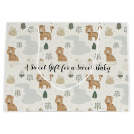 Söt Safari Leopard Mönster Baby Shower Presentpåse