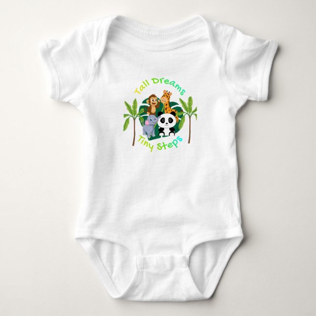Söt Safari Serietröja Grafisk T-Shirt (Framsida)
