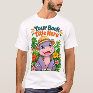 Söt Safari Utforskare Baby Flodhäst Anpassade Barn T Shirt