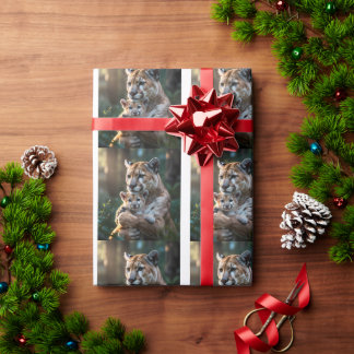 Söt SafariPresentförpackning Djungel Bebis Duschar Presentpapper