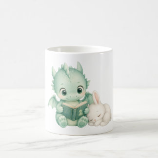 Söt saga Barnbok Baby Drak Kanin Läs bok Kaffemugg