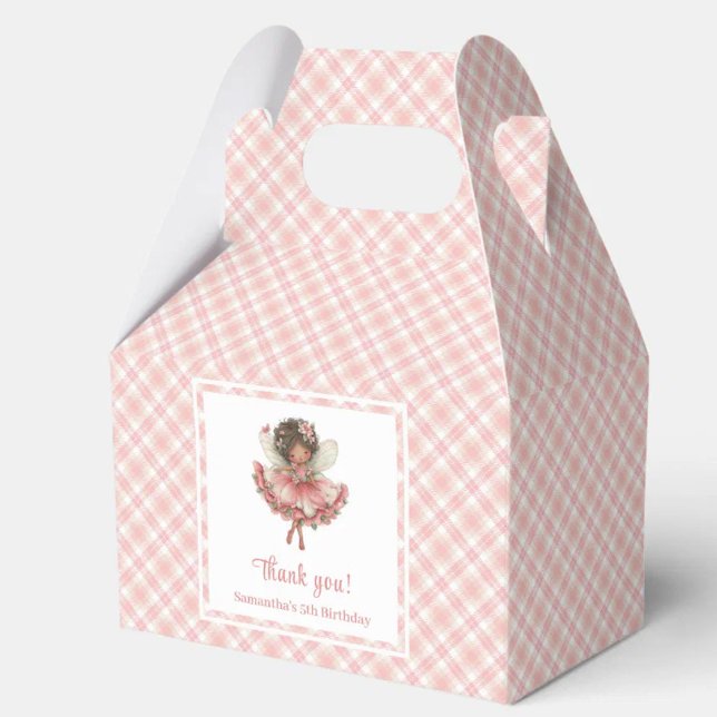 Söt Sagolik Magisk Blommig Flickfödelsedagspresent Presentaskar (Trendy Fairy Girl Blush Floral Birthday Favor Box

)