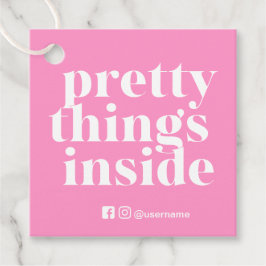 Söt Sak Inside, Small Business Märkre Rosa Gåvor Etiketter