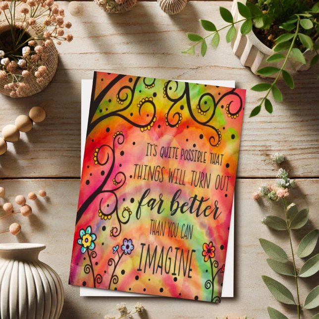 Söt "Sak kommer att klara sig" inspiration Kort (Skapare uppladdad)