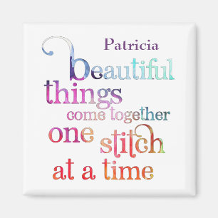 Söt Sak Stitch Sewing Knitting Magnet