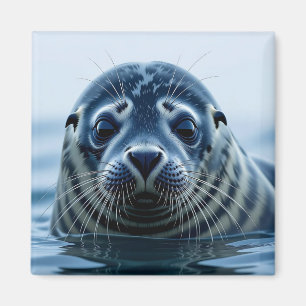 Söt säl närbild magnet