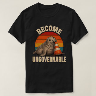 Söt säl trafikkott solnedgång blir ohanterlig t shirt