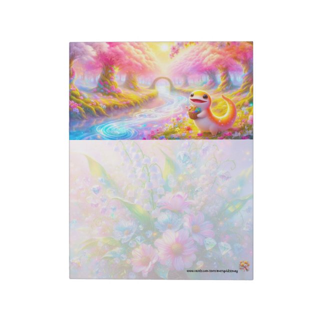 Söt Salamander Notisblock Anteckningsblock (Roterad)