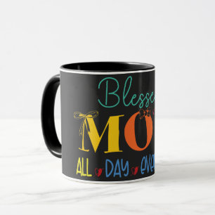 Söt Salig MAMMA Hela Dagen Varje Dag Färgrik Mugg