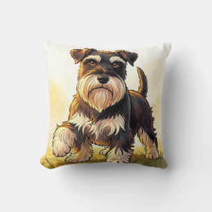 Söt salt och peppar Schnauzer-valp Kudde