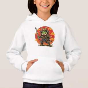 Söt Samuraj Groda Tecknad Djur Krigare Design T Shirt