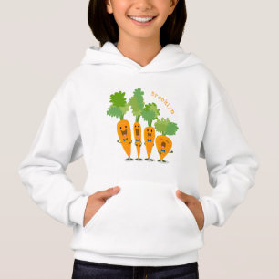 Söt sångande morotskvartett tecknad illustration t shirt