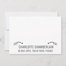 Söt Sans Serif Namn Decorative Shooting Stars Anteckningskort