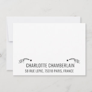 Söt Sans Serif Namn Decorative Shooting Stars Anteckningskort