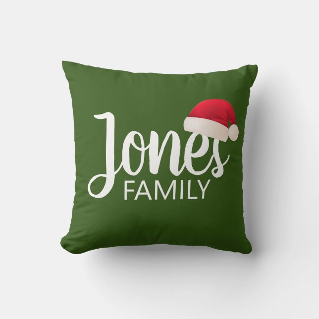 Söt SANTA HAT med typografi | Kudde (Framsida)