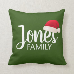 Söt SANTA HAT med typografi | Kudde