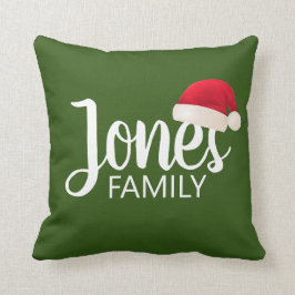 Söt SANTA HAT med typografi | Kudde