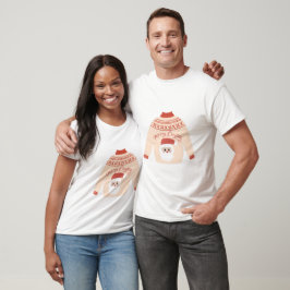 Söt Santa Unisex Vit Jul Tröja T-shirt