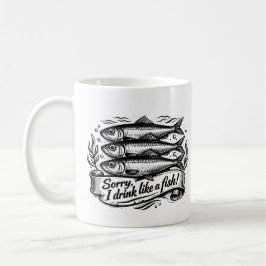Söt Sardinfisk Citat Kaffemugg