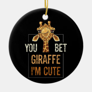 Söt Sarkastisk Giraff Djurälskare Absolut Giraff Julgransprydnad Keramik