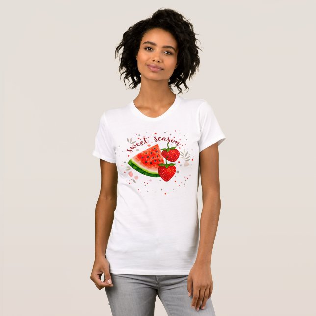Söt säsong-sommarutgåva t shirt (Hel framsida)