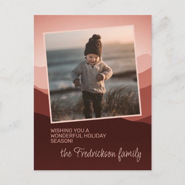 Söt  Säsonhälsningar för Abstrakt av korallets Ros Vykort (Framsida)