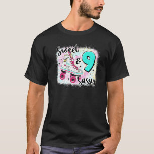Söt sassi och nio födelsedagar för Skater av flick T Shirt